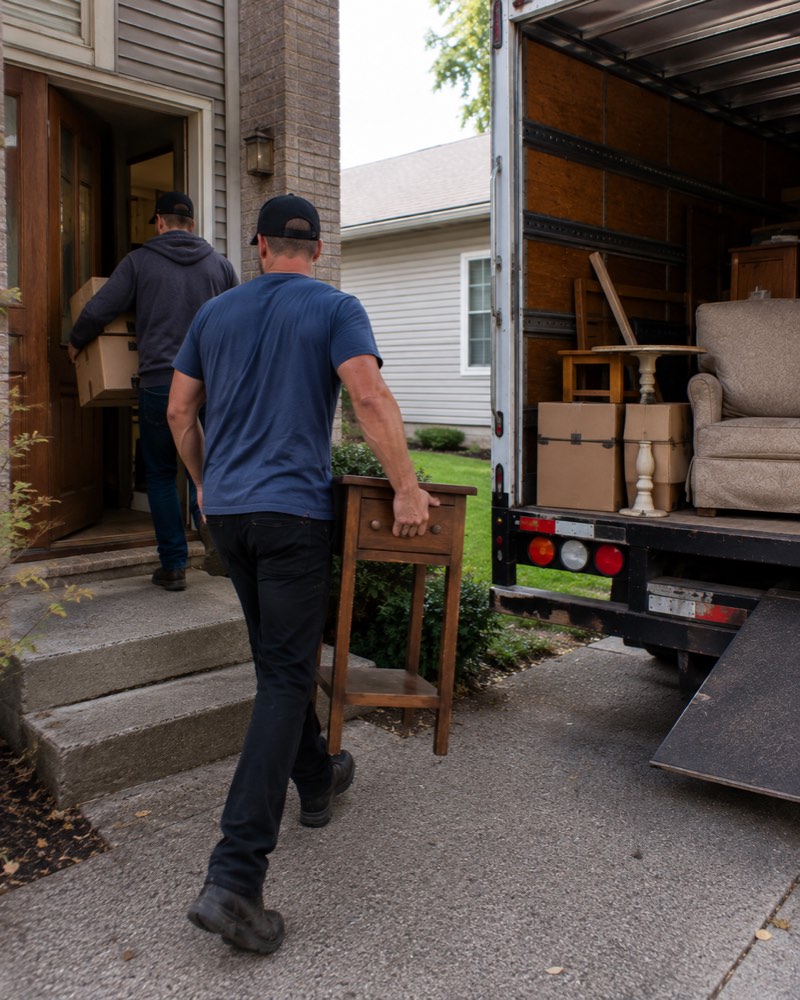 crew during an estate cleanout in Rockford IL