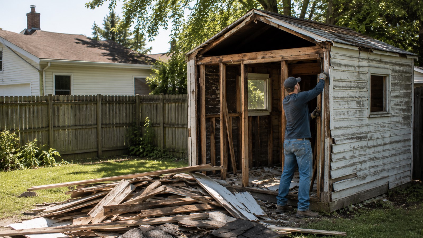 shed removal and demolition in Rockford IL